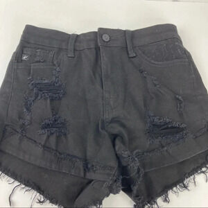 KanCan Cutoff Distressed Shorts Size 27 Women's Black Shorts